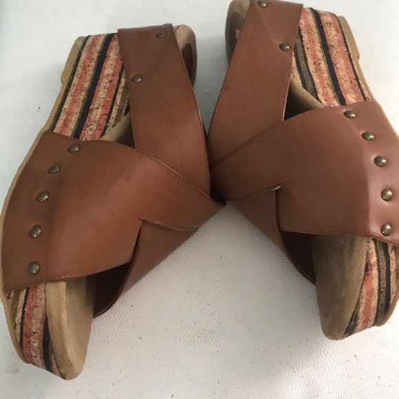 Ruff Hewn brown cork wedge sandal, size 8.5 - Picture 8 of 11